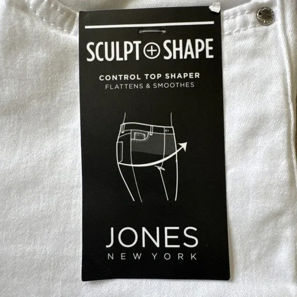 Jones New York Ankle White Skinny Jeans Size 2/26 Sculpt Shape Denim‎ Lexington - Picture 8 of 16